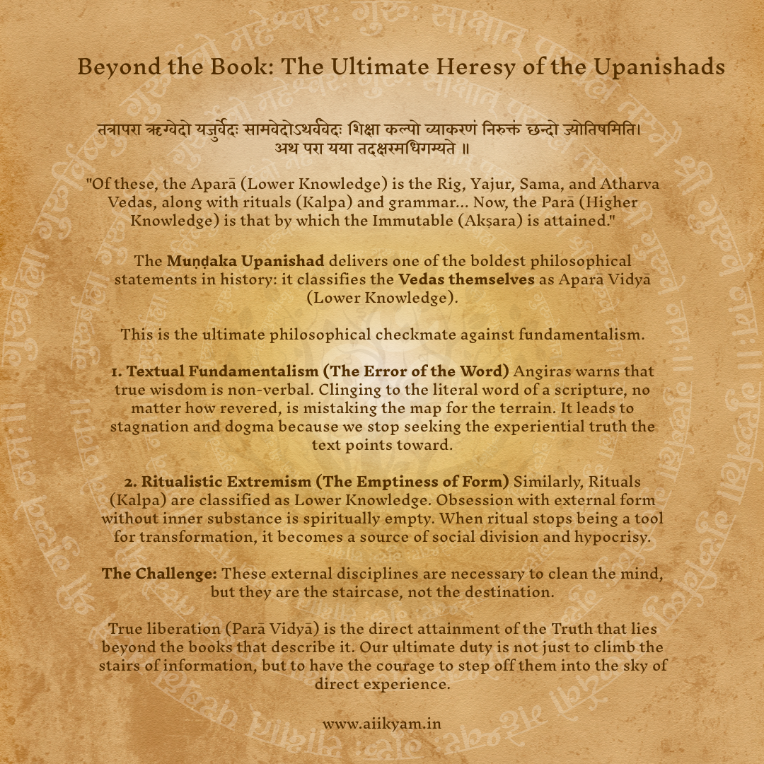 Beyond Books – The Ultimate Heresy of the Upanishads